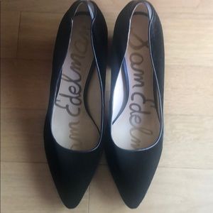 Sam Edelman Suede block-heel pumps